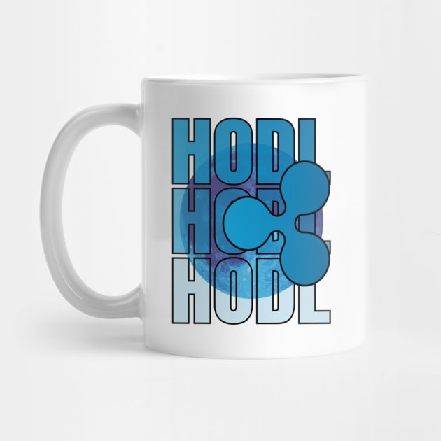 HODL, ripple, XRP, To the moon by Lekrock Shop